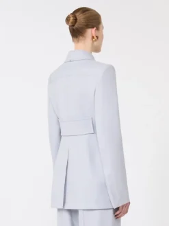 Fitted gabardine shirt jacket - MEDIUM GREY