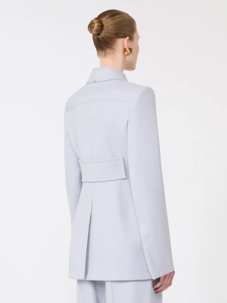 Fitted gabardine shirt jacket - MEDIUM GREY