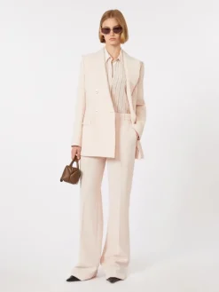 Fitted wool crepe blazer - PINK