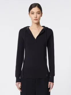 Fitted wool jumper - NAVY