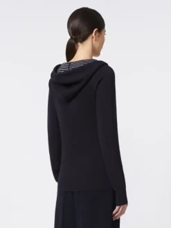Fitted wool jumper - NAVY