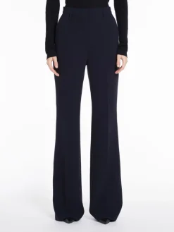 Flared cady trousers - NAVY
