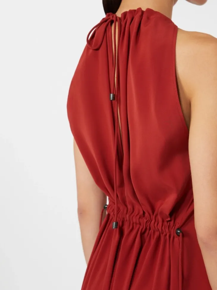Flowing envers satin jumpsuit - RED