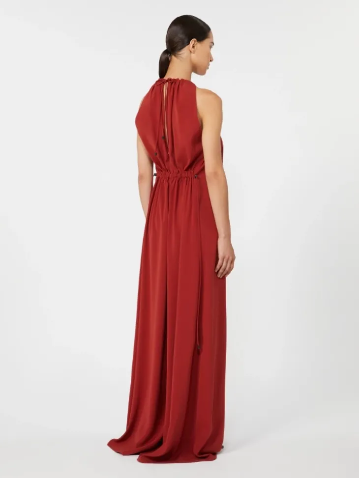 Flowing envers satin jumpsuit - RED