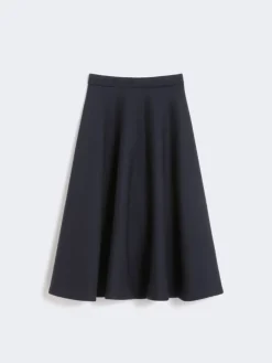 Full, tech wool skirt - ULTRAMARINE