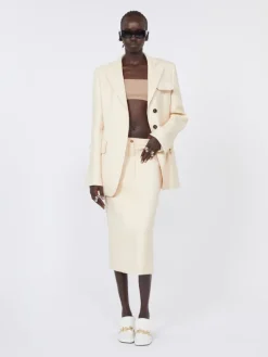 Gabardine blazer - VANILLA