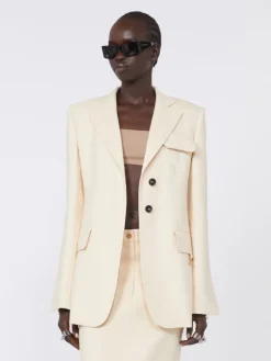 Gabardine blazer - VANILLA