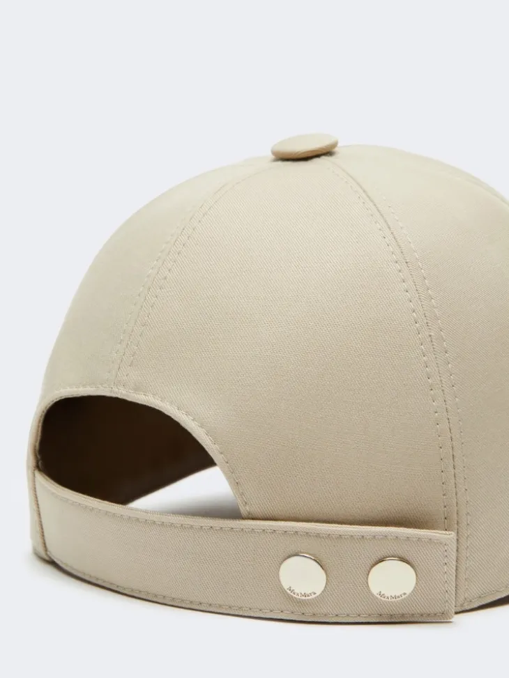 Gabardine water-repellent baseball cap - STONE