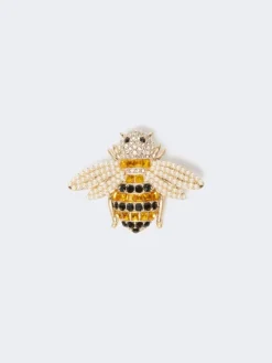 Glass brooch - BLACK