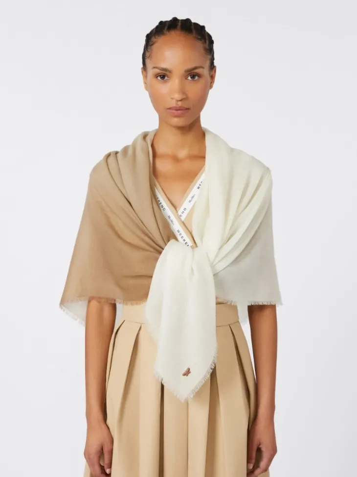 Gradient wool shawl - CAMEL