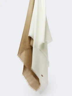 Gradient wool shawl - CAMEL