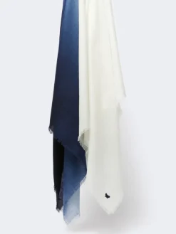 Gradient wool shawl - MIDNIGHTBLUE