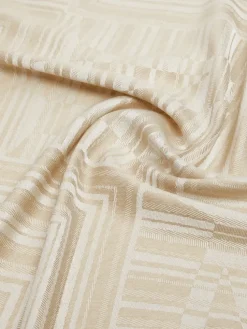 Jacquard wool and silk stole - TURTLEDOVE