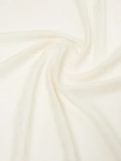 Jacquard wool, cotton and silk stole - IVORY