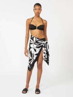 Jersey bandeau bikini top - BLACK