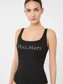 Jersey logo swimsuit - BLACK