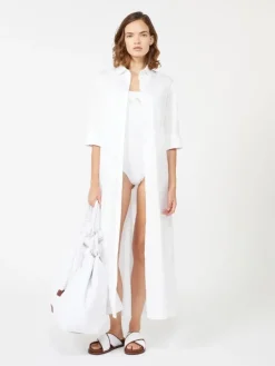 Jersey logo swimsuit - WHITE