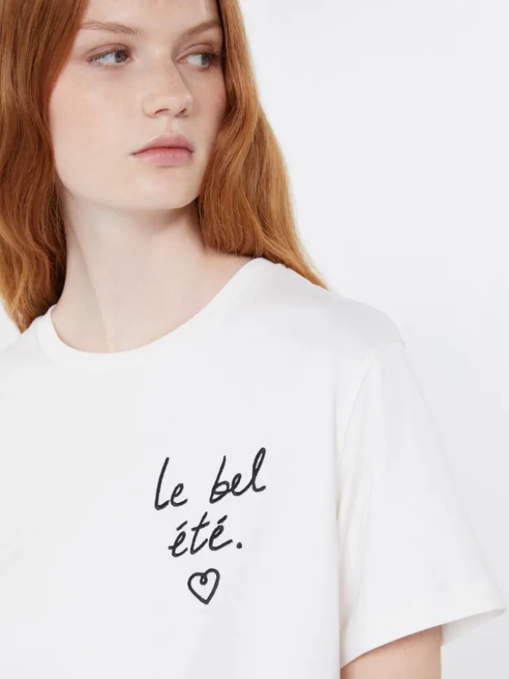 Jersey T-shirt with graphics - WHITE