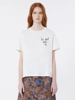 Jersey T-shirt with graphics - WHITE