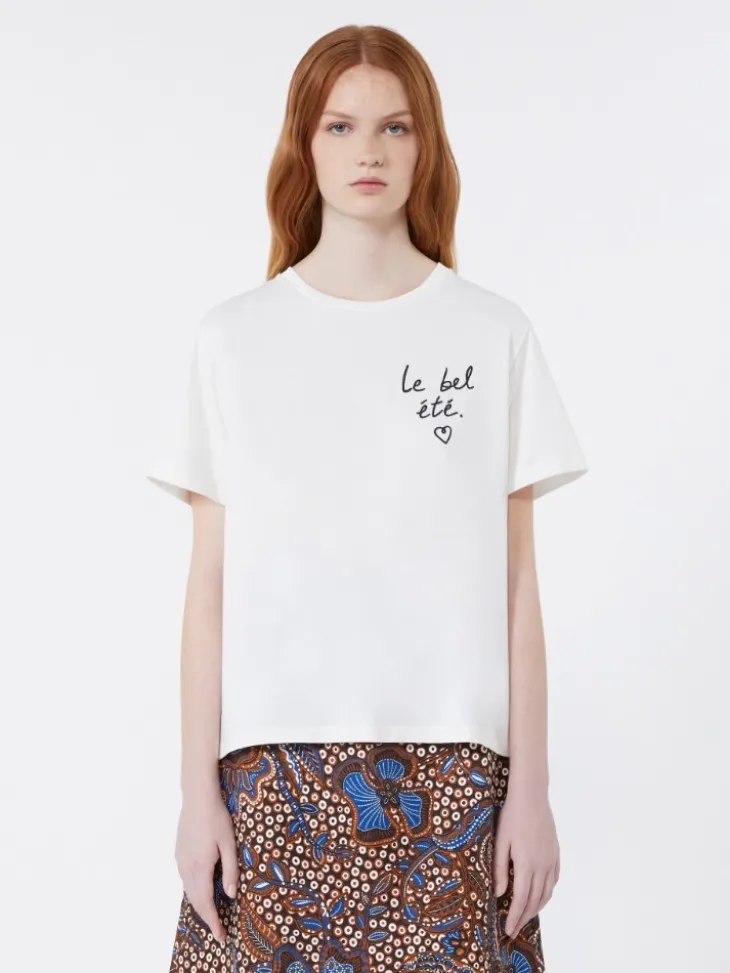 Jersey T-shirt with graphics - WHITE