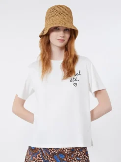 Jersey T-shirt with graphics - WHITE