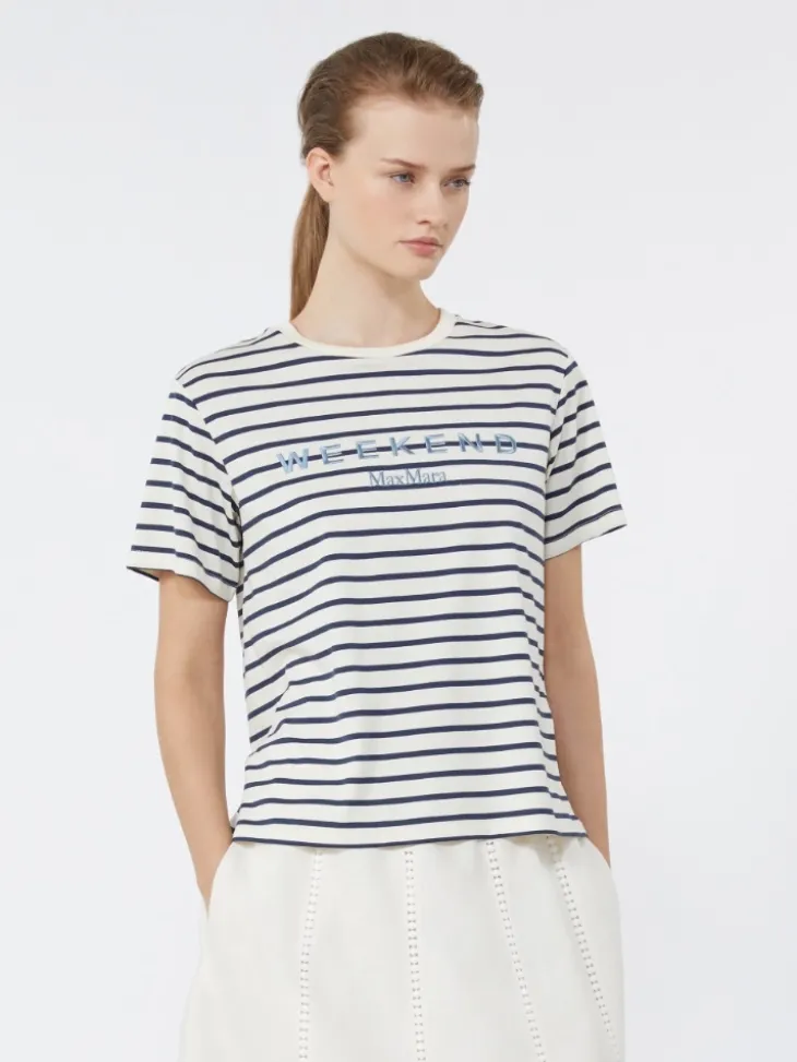 Jersey T-shirt with graphics - NAVY