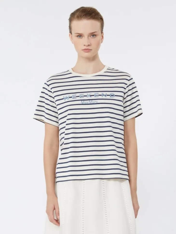 Jersey T-shirt with graphics - NAVY
