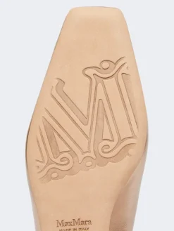 Laminated Nappa leather mules - PINK