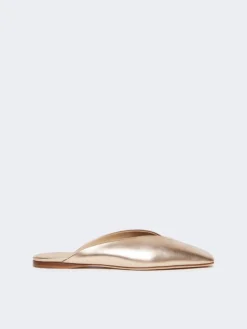 Laminated Nappa leather mules - PINK