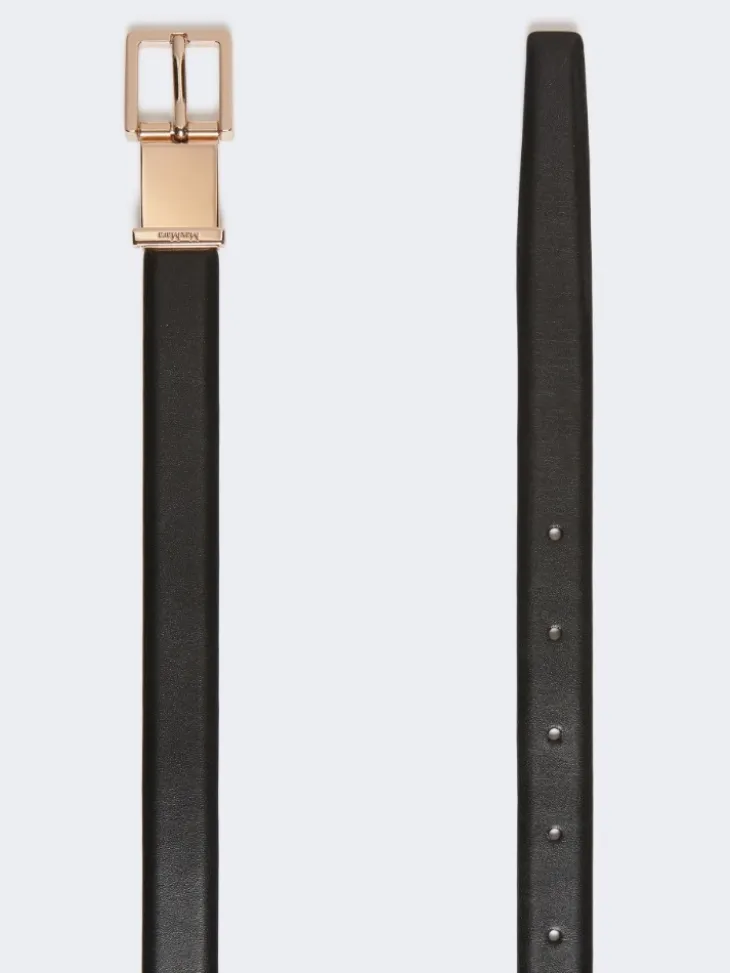 Leather belt - BLACK