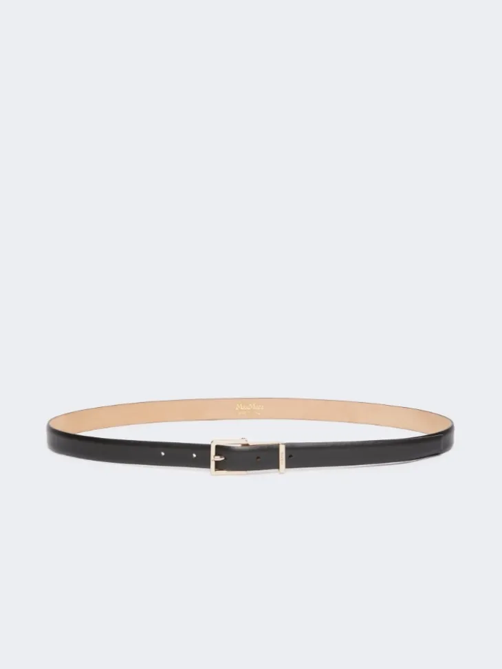 Leather belt - BLACK