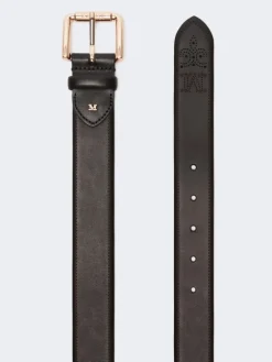 Leather belt - BLACK