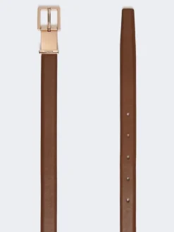 Leather belt - BROWN