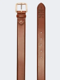 Leather belt - BROWN
