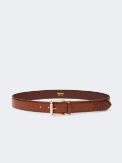 Leather belt - BROWN