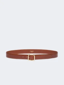 Leather belt - TOBACCO
