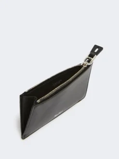 Leather card holder - BLACK