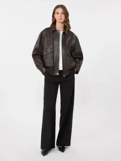 Leather jacket - BROWN