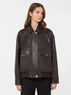 Leather jacket - BROWN