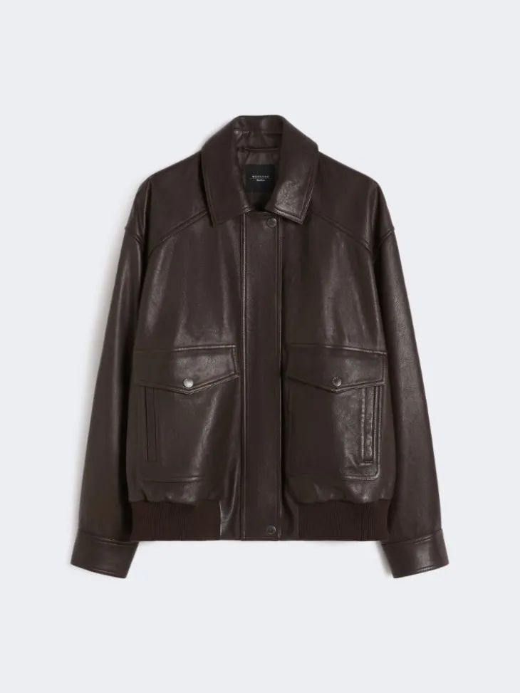 Leather jacket - BROWN
