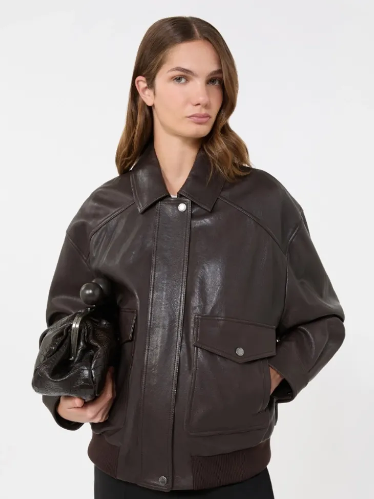 Leather jacket - BROWN