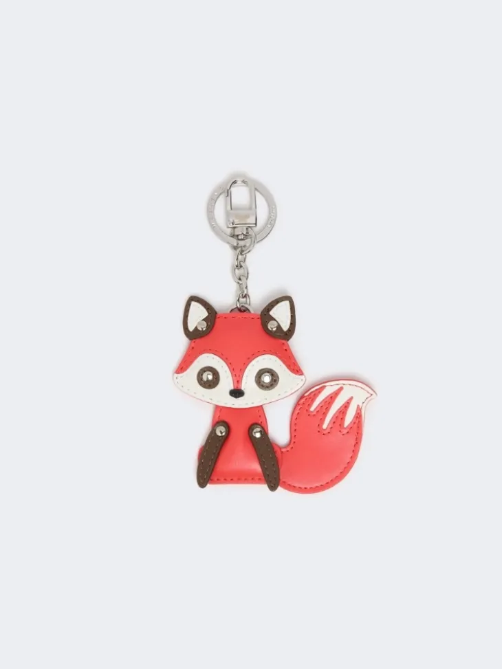 Leather keychain - RED