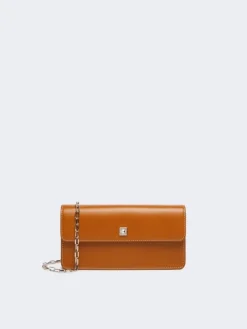 Leather phone pouch - RUST