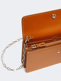 Leather phone pouch - RUST