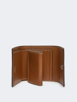 Leather purse - AMBER BROWN