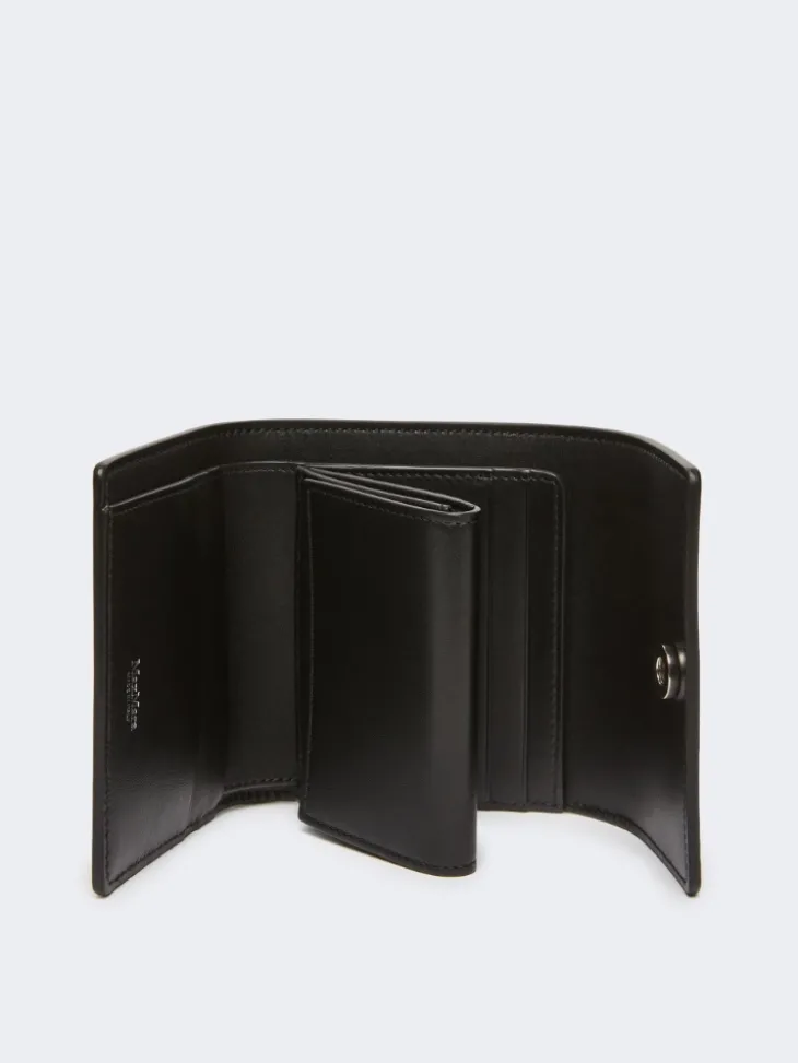 Leather purse - BLACK