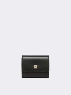 Leather purse - BLACK