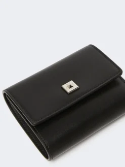 Leather purse - BLACK
