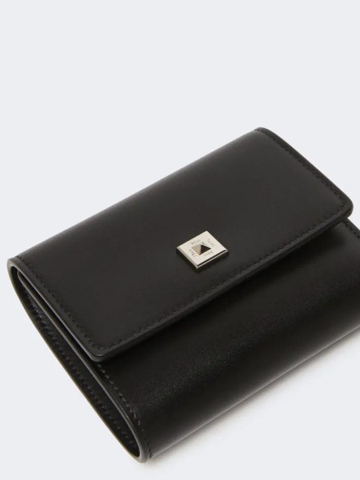 Leather purse - BLACK