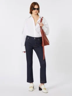 Leather S-buckle shopper bag - RUST